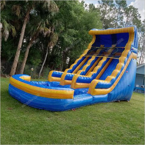 Waterslide inflatable lake slide backyard blast water pool big tall li ...