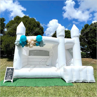 Commercial Balloon Bouncy Castle Ball Pit Bounce House Slide Combo White Inflatable Jumper For Wedding