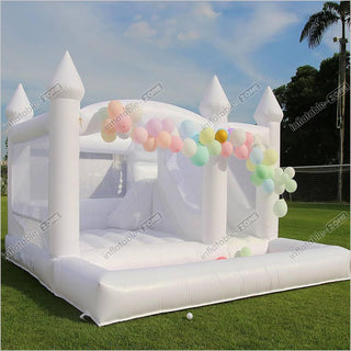 Inflatable White Bouncer House Castle Slide Combo Jumping Inflatable Wedding Bouncer With Ball Pit